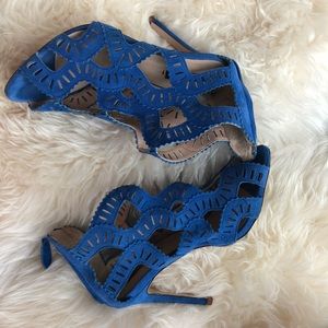 ZARA suede blue shoes